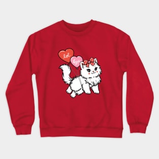 Sassy Valentines Kitty lol bye Crewneck Sweatshirt